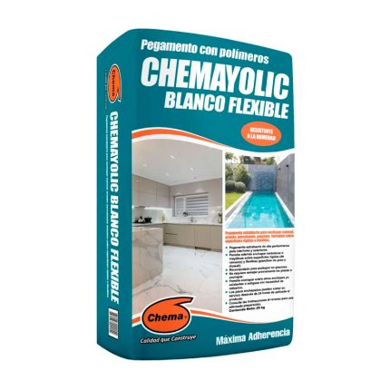 Pegamento Chemayolic Blanco Flexible 25kg CHEMA