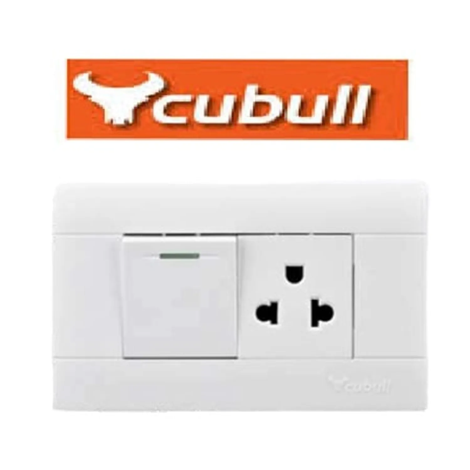 INTERRUPTOR MIXTO TOMACORRIENTE MIXTO C/T BLANCO CUBULL A3-027 - Imagen 1